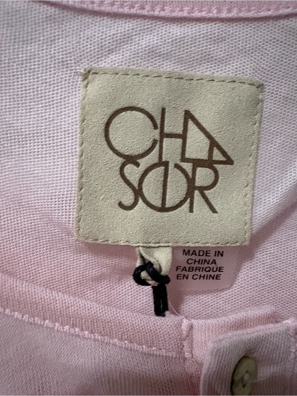 Chaser Pale Pink Ruffle Button-Down Top - Picture 4 of 12